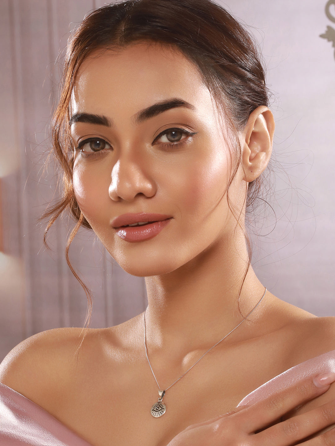 925 Sterling Silver Minimal Dailywear  Om Locket Pendant Necklace & Chain